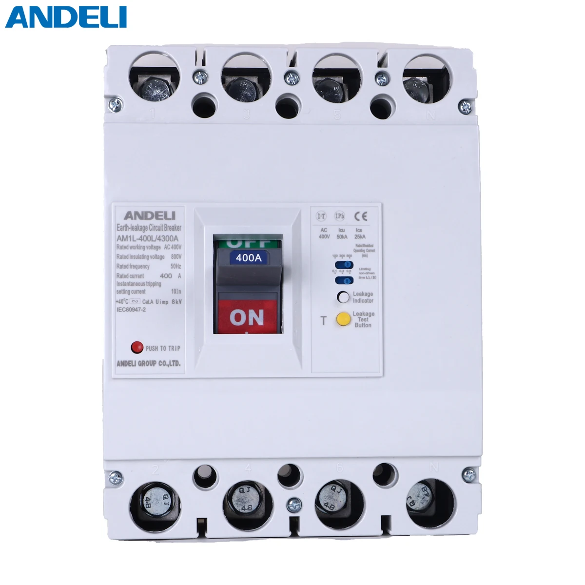  ANDELI AM1L-400/4300 225 250 315 350 400 Ампер Электрический elcb ac автомат защити цепи утечки земли