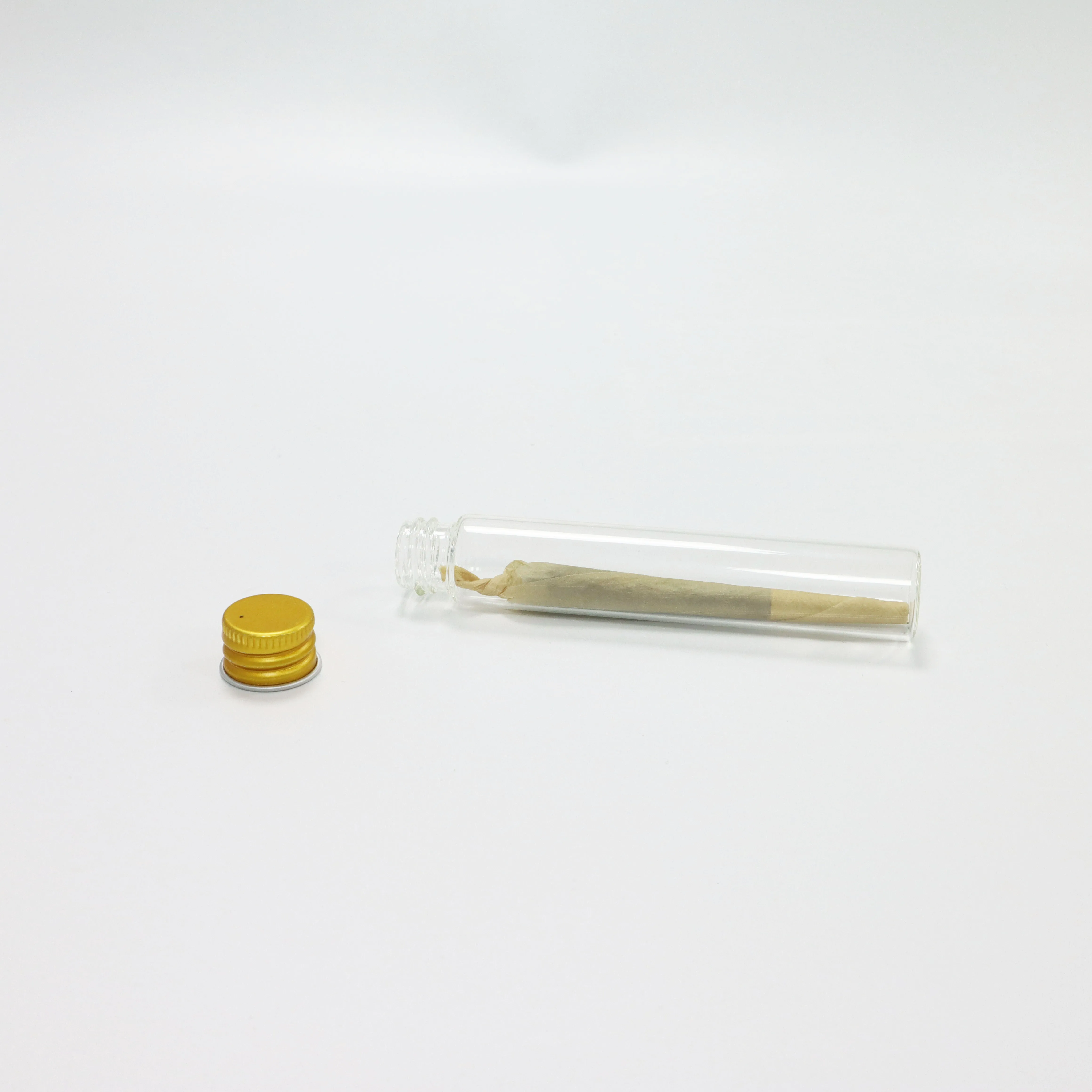 screw aluminum cap tubes transparent pre roll glass tube oral liquid pill packaging Tubular Glass Vial With Aluminum Screw Cap