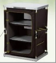 Portable OEM Outdoor Furniture Compact Three Layers Caravan Motorhome RV Camping Accessories Portable Cupboard With Carry Bag