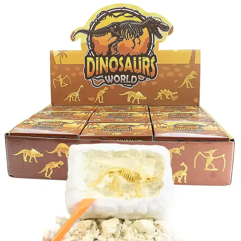 Best Selling Blind Box Toy 12 Different Kind Archaeology Dino Fossil Dig Kits Small Dinosaur Skeleton Toy for Kids