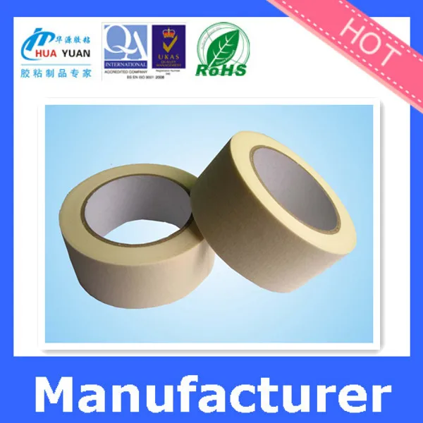 Factory Cheap Price Strong Crepe Paper Masking Tape Waterproof Rubber Glue Crepe Masking Tape Automotive Painting Hot Melt