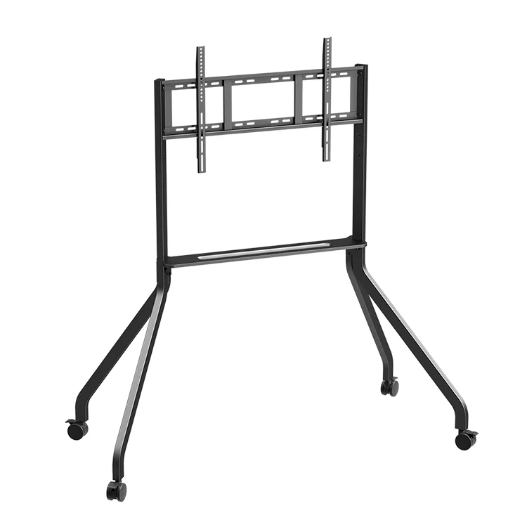Height adjustable simple mobile TV cart and TV stand TV mount for 55-86 inch screen or Interactive display