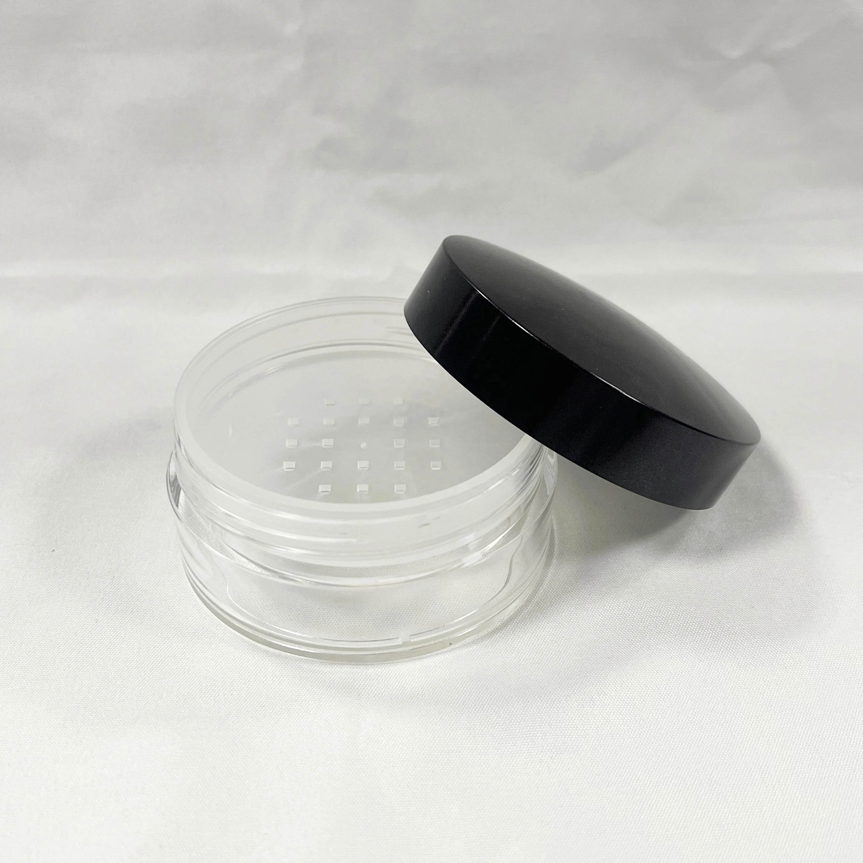 Custom Cosmetic Packaging Loose Powder Jar Plastic Empty Loose Powder Jar Container With Sifter