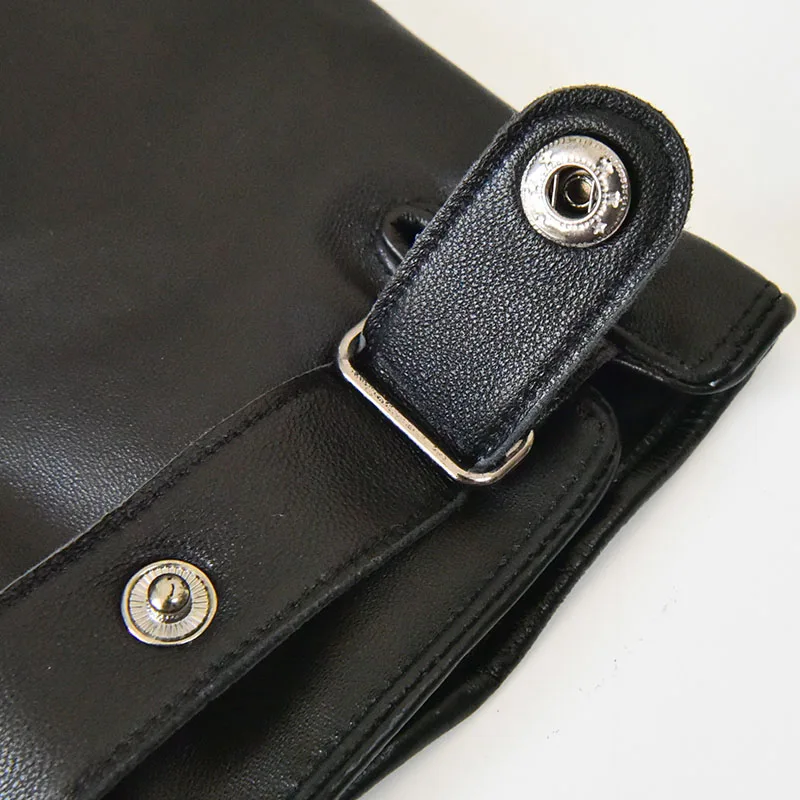 Factory Unisex Warm Real Leather Gloves Wool Lining Gloves for Women Men Elegant Winter Thick Gloves