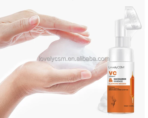 Wholesale Vitamin C facial cleanser deeply pore cleansing whitening moisturizing vegan natural oem women cleanser face wash men