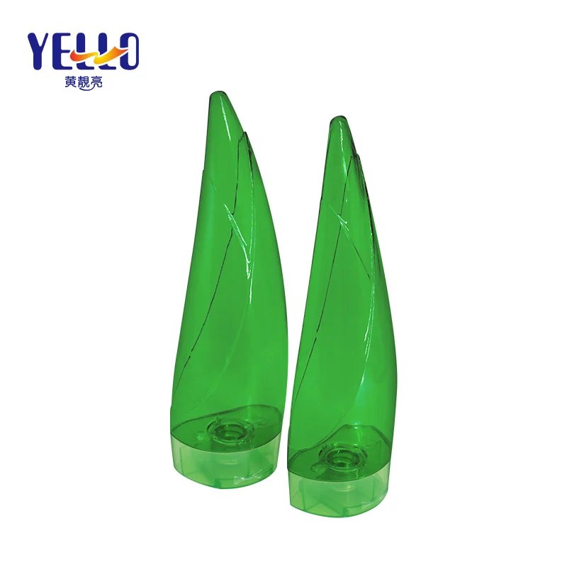 Aloe Vera Shape Eco Green PETG Empty 250ml 400ml Lotion Conditioner Or Shampoo Bottle