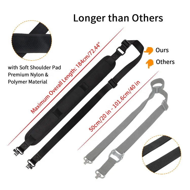 MZJ Optics 2 Point Sling with QD Sling Swivel Tactical Shoulder Strap Adjustable Multi Grab Rope Hunting Accessories