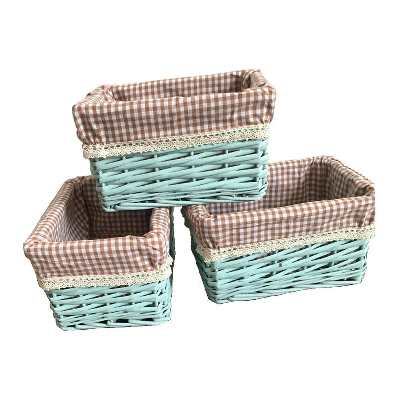 Custom Handmade Wicker Basket Gift Basket Laundry Basket with Handles