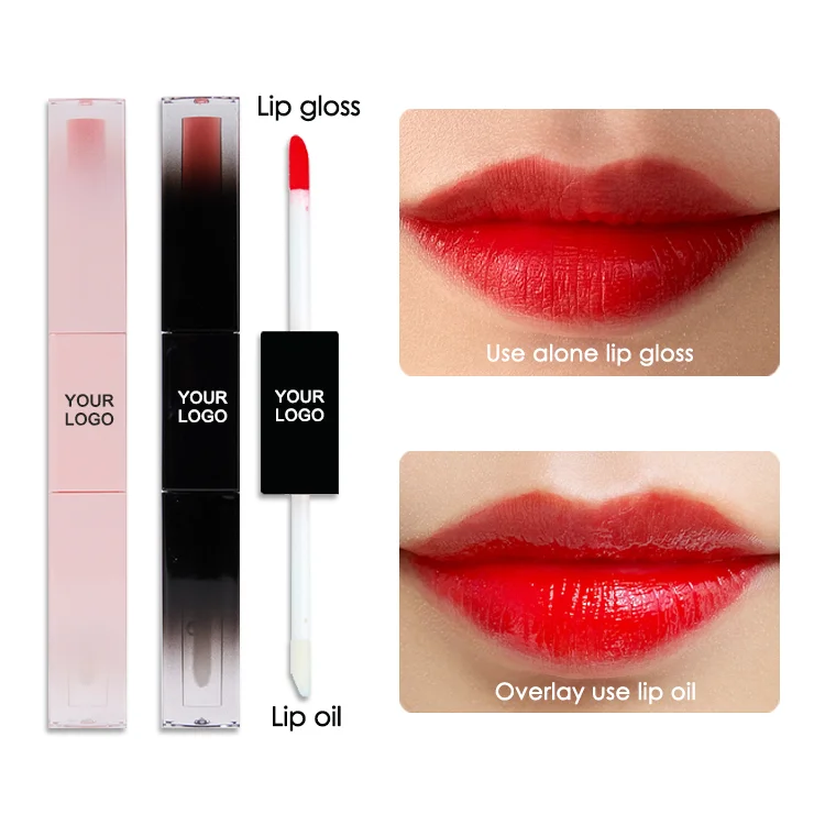 Hydrating Moisturizing Lip Glow Oil Glossy Transparent Plumping Lip Gloss Tinted Lip Oil for Care