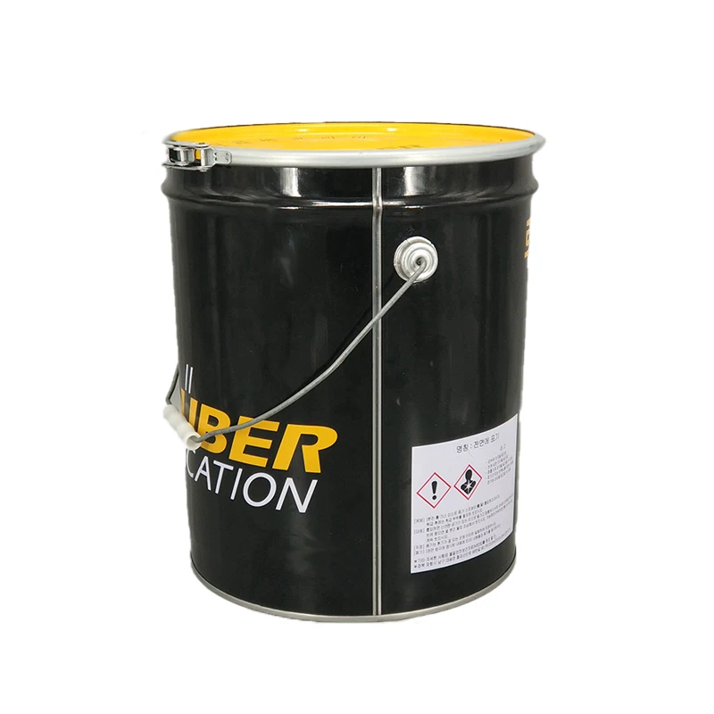 20L metal tin pail with lock ring lid 5gallon empty tinplate metal drum with flower lid UN standard
