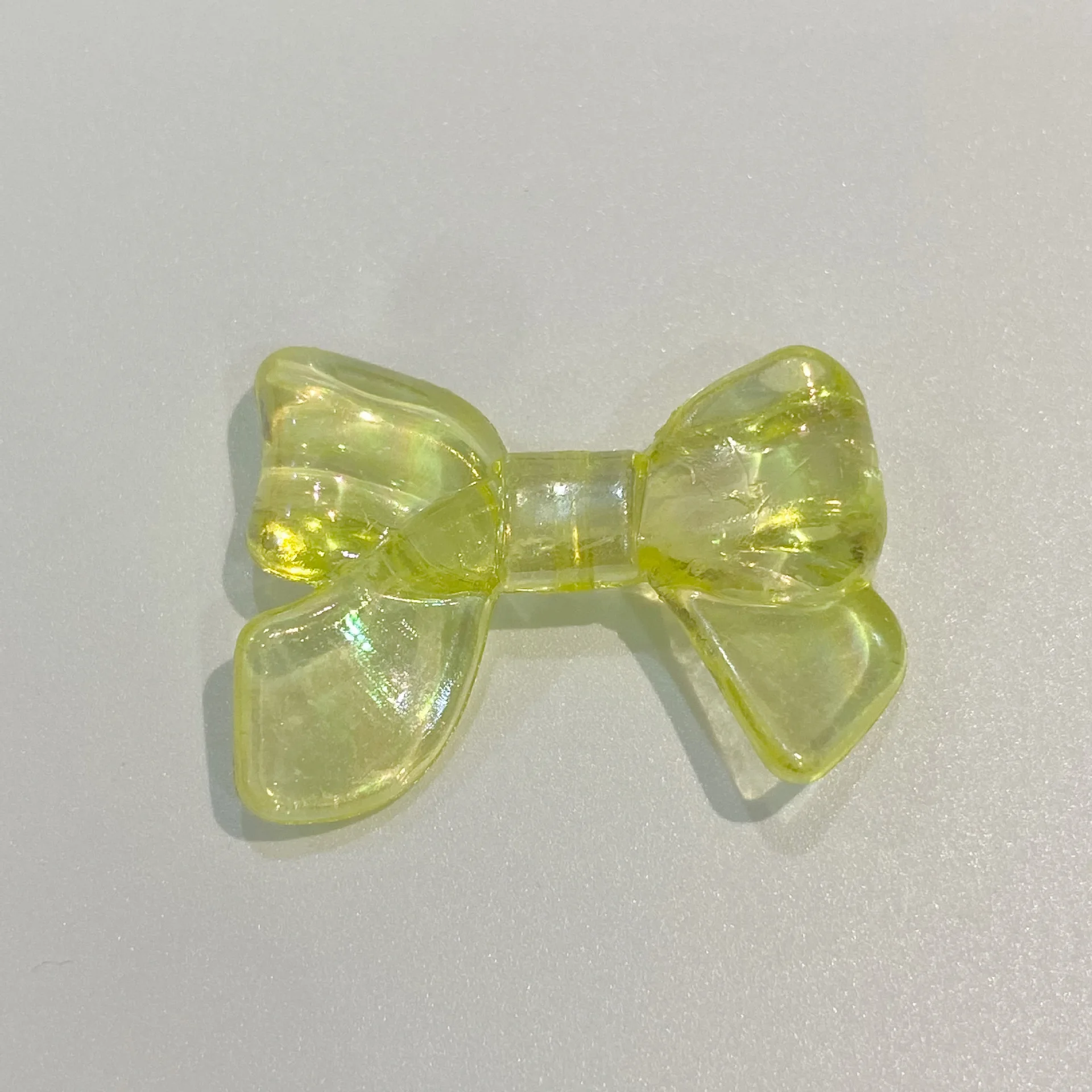 Wholesale Bowknot Acrylic Bead 24*32mm transparent AB color Beads for DIY phone shell necklaces Jewelry Making Accessories