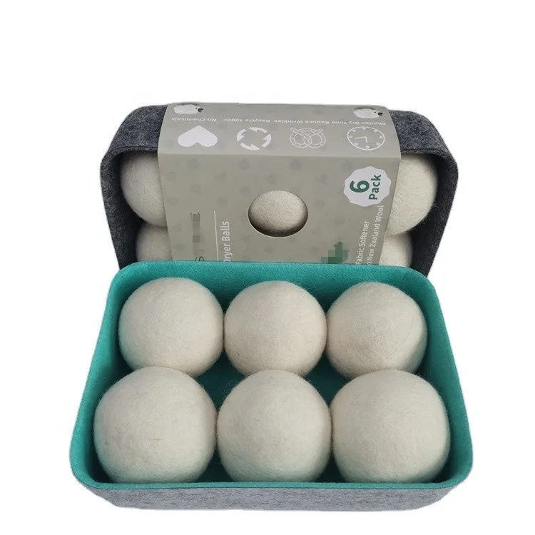 Оптовая продажа шерстяных сушильных шариков YUJIN 6 упаковок в фетровую коробку