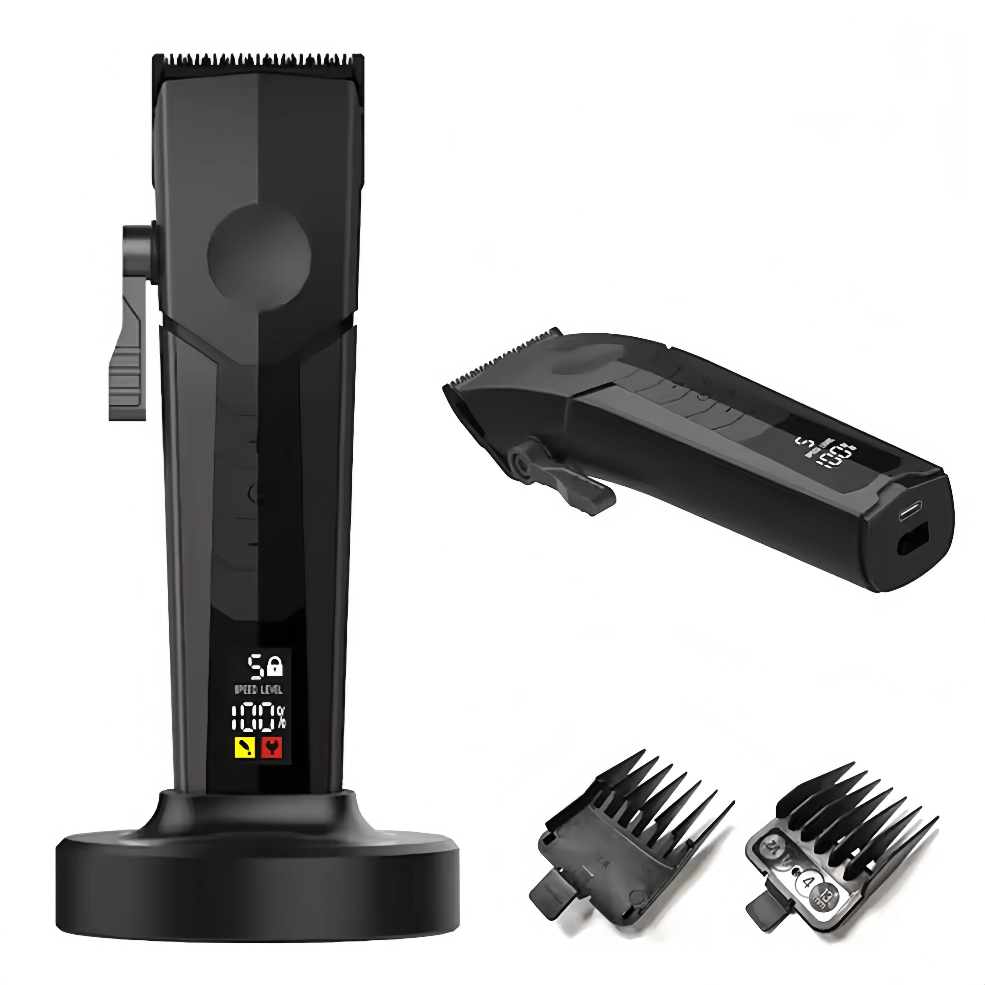 Professional Hair Clippers for Men, Barber Clippers and Trimmer Set, Mens Cordless Hair Clippers for Barbers Haircut Kit Fade