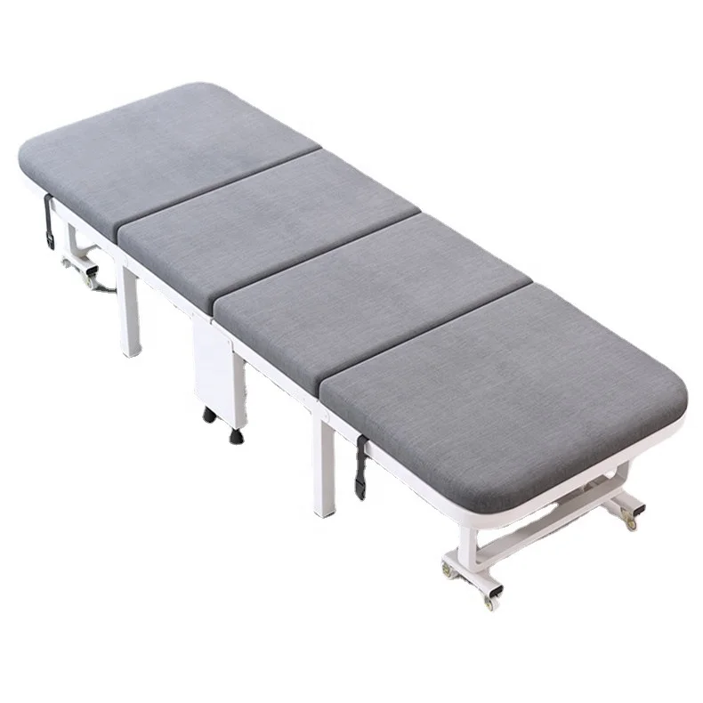 Wholesale simple camp Office chair folding metal folding Adult single School folding bed