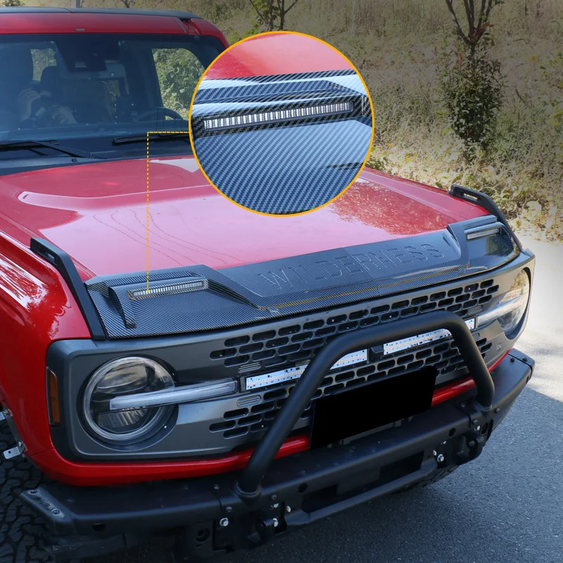 Auto Modification Accessories Real Carbon Fiber Front Shovel Bumper Lip Kits for FORD BRONCO