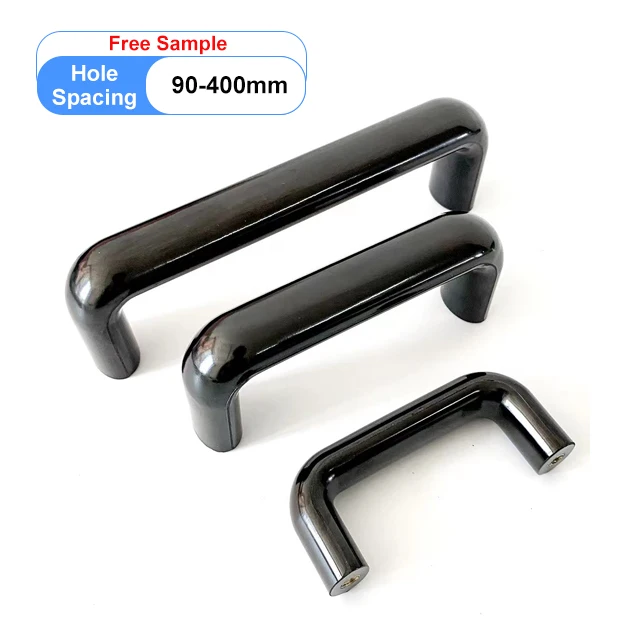M8 Bakelite Oval U Shape Cabinet Door Pull Handle Black Pull Handle Phenolic Resin 90mm Industrial Carton Box Free Complete Size