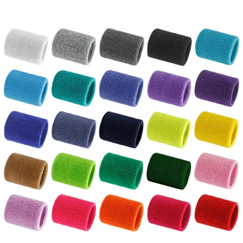 Sports Wristbands Sweatbands Moisture Wicking Athletic Cotton Terry Cloth Sweatband for Tennis