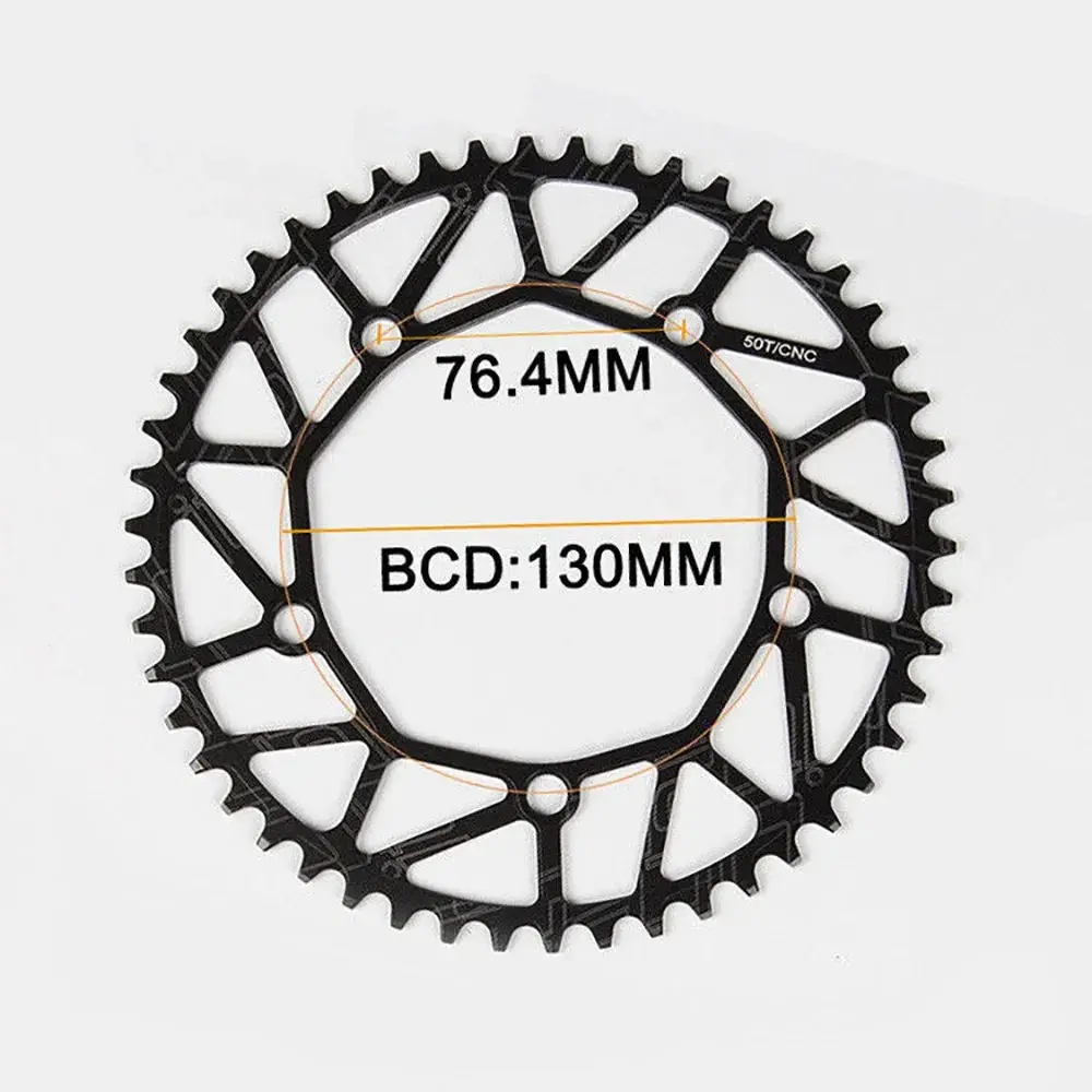 130BCD 6 7 8 9 Speed Chain Wheel Road Folding Bicycle Hollow CNC Alloy Single Disc 50T 52T 54T 56T 58T Chain Ring