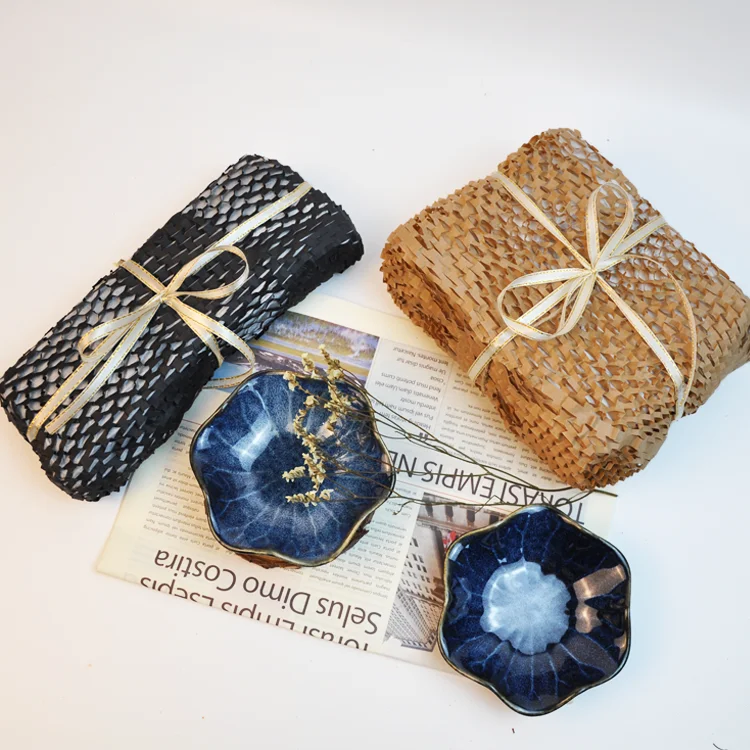 2022 custom Various colors Biodegradable OEM/ODM kraft paper roll Strong-elastic Honeycomb paper rolls