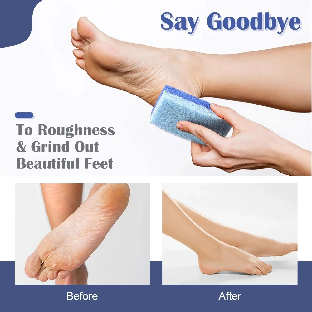 2 1 Wholesale Disposable Pedicure Tools Double Callus Remover Foot Scrubber PU Pumice Stone Foot File Effective Cleaning Feet