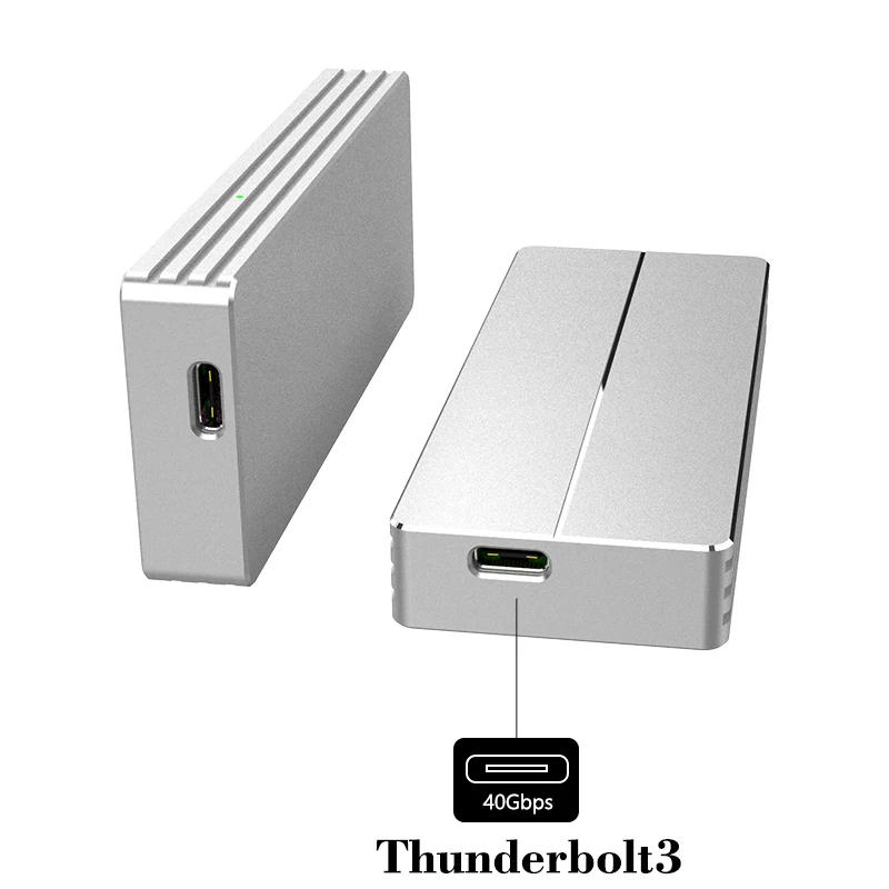 40Gbps NVME M.2 Thunderbolt3 hard disk box type-c interface Thunderbolt 3 SSD mobile hard disk case with thunderbolt cable