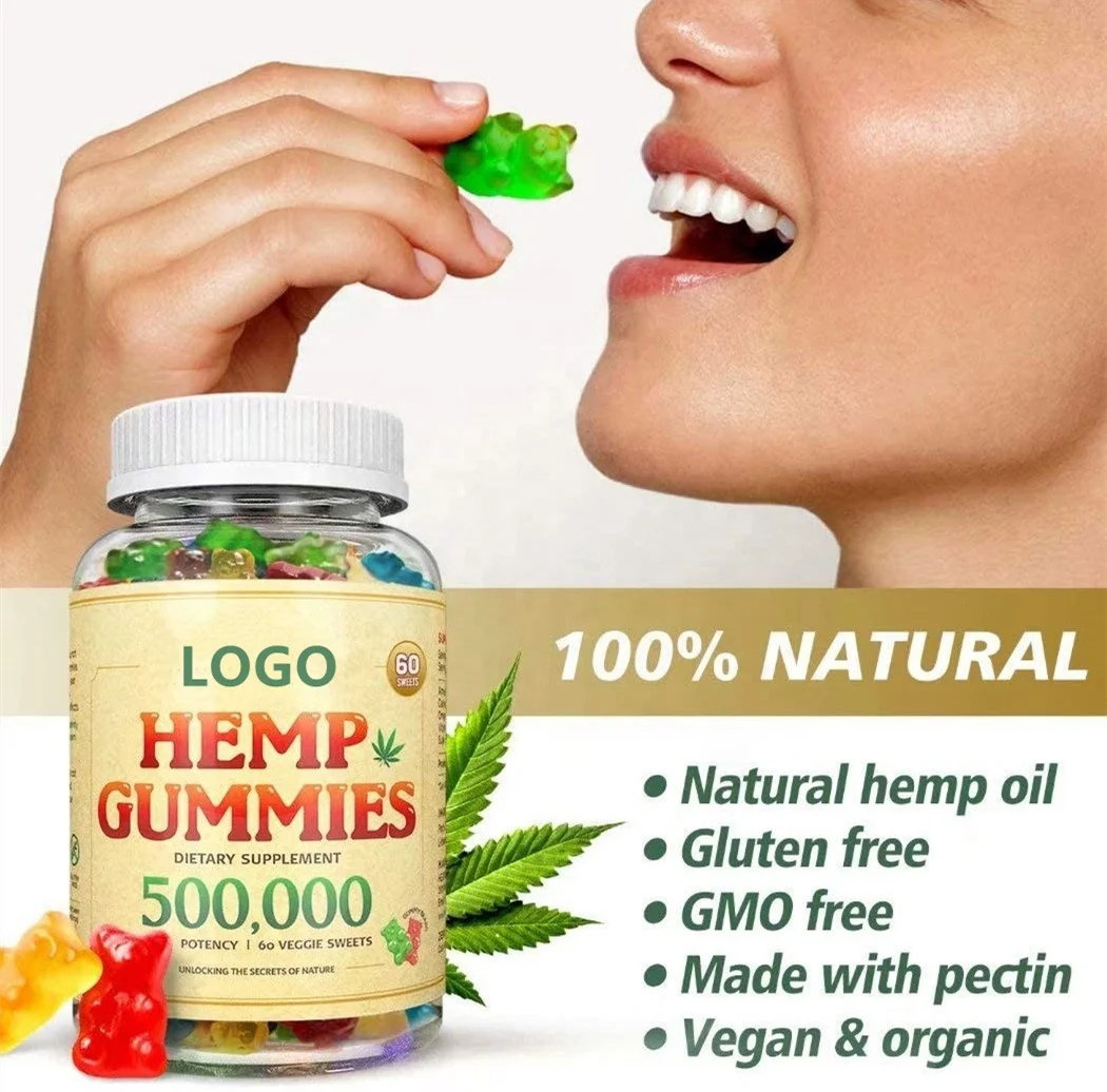 Фирменные жевательные резинки для сна из конопли премиум-класса с омегогой и витаминами 60 шт.