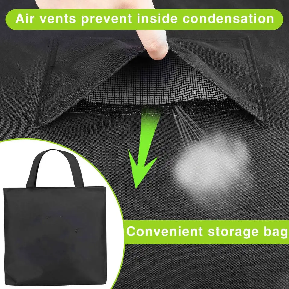 100% Polyester 600D 4 Seasons Outdoor Heavy Duty Waterproof Dustproof Outdoor Patio Furniture Cover