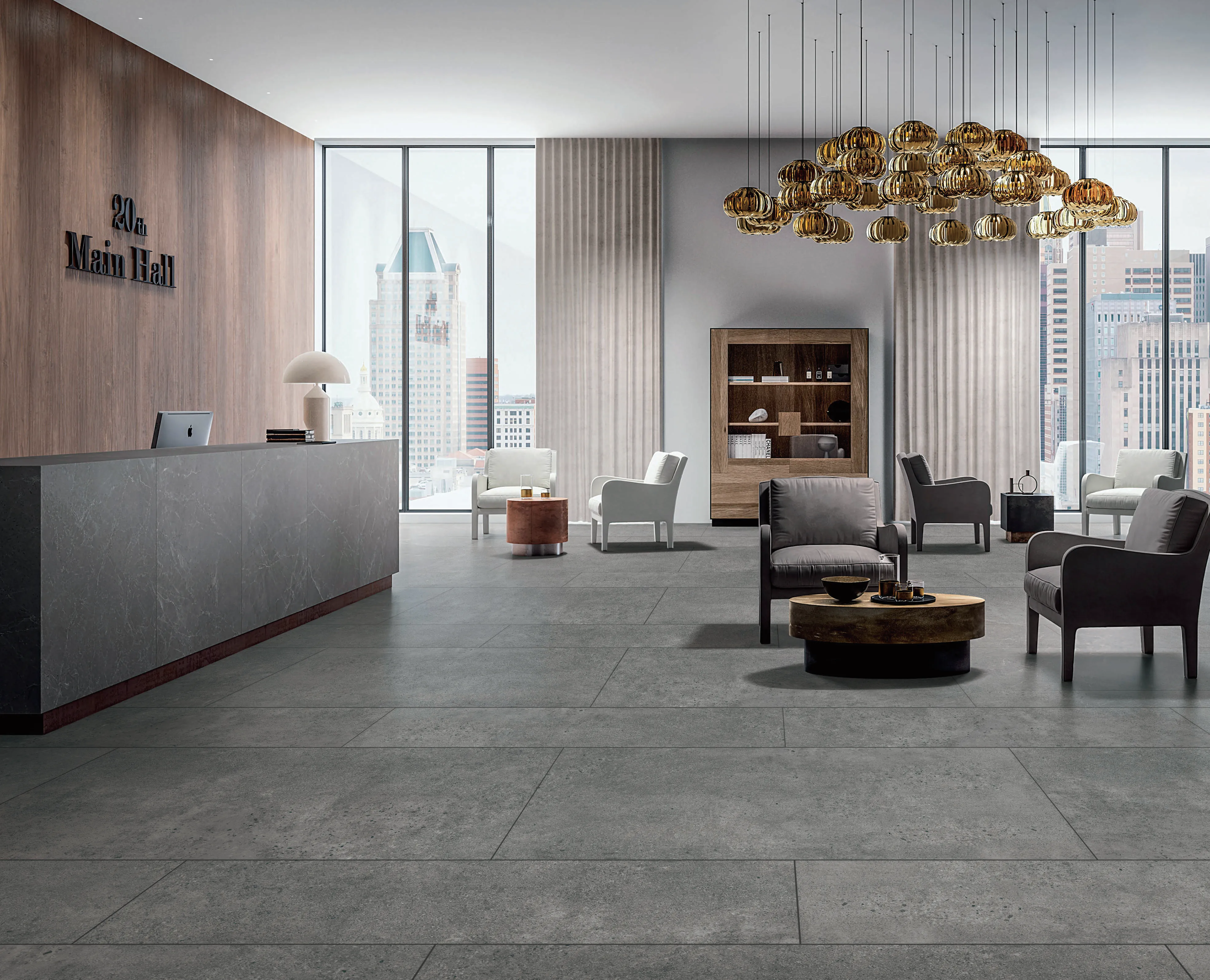 
hot selling grey colour full body ceramic tiles floor matt tiles 24x48 inch super market 