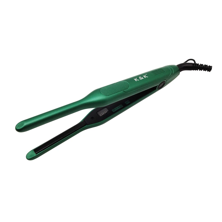 Top Sale Mini Electric Hair Straightener Pixie Curls Flat Iron Titanium MCH Plates LED Customizable Logo Splint Thin Hair