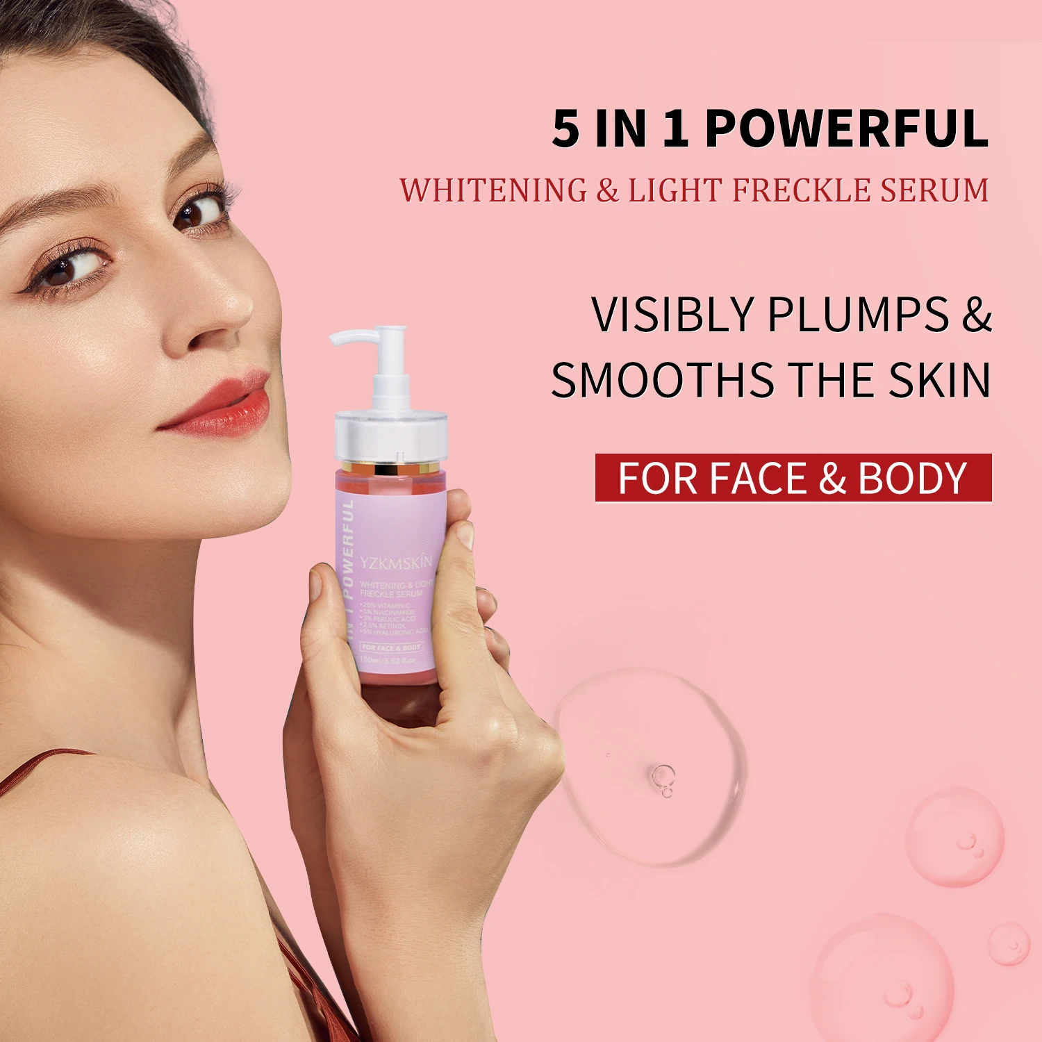 Powerful Skin Care Serum Retinol Niacinamide Hyaluronic Acid Anti Aging Reduce Fine Line Anti Wrinkle Whitening Face Serum