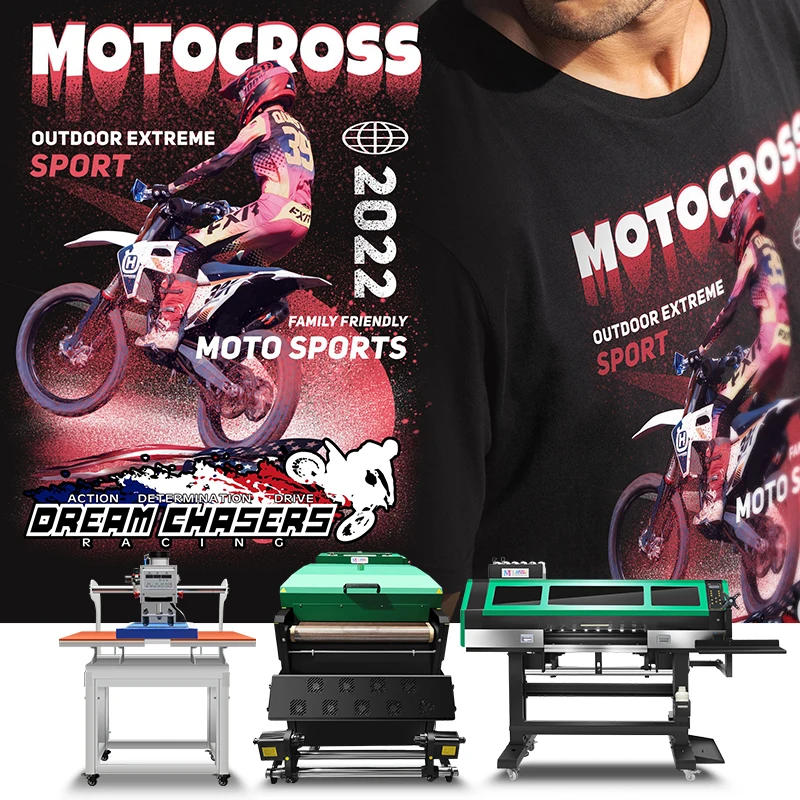 Low Investment MTuTech Large Format DTF Printer 4 head 60cm DTF Powder Machine for Custom Apparel Printing