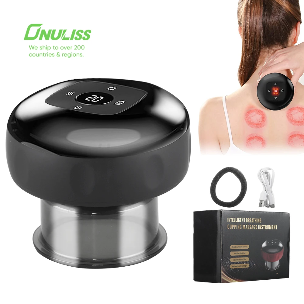 2022 New Smart Vacuum Therapy Machine Gua Sha Massage ToolCupper Massage Cupping Therapy Sets Cupping Therapy Set with Red Light