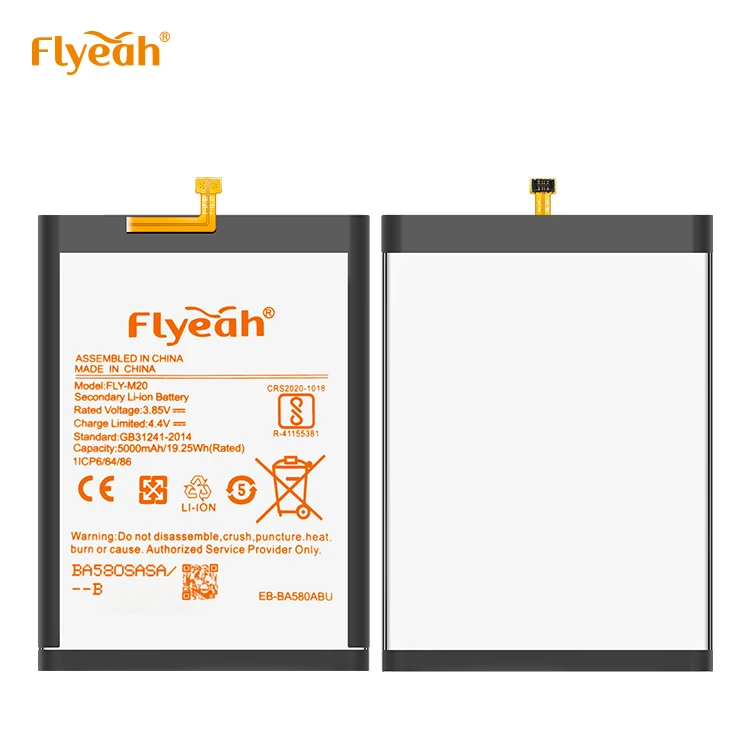 OEM custom EB-BG580ABU 5000Mah replacement rechargeable lithium-ion polymer mobile phone battery for Samsung M20/M30/M40