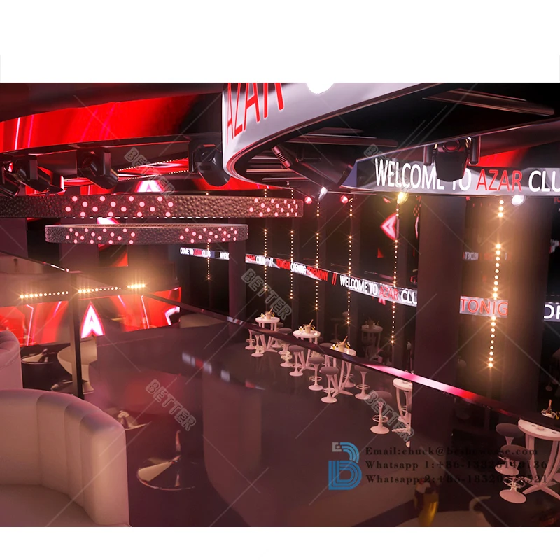 Luxury Rooftop Bar Supplied Furniture Prostitution House Party Night Club Counter Bar Design