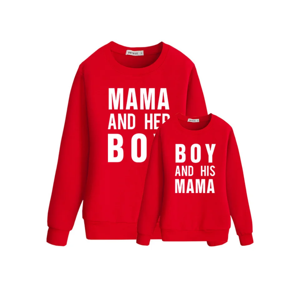 Hot Selling Fashion Matching Outfits Parent-child Long Sleeve Cotton T-shirts Printing Clothing Casual Clothes Mommy and Me