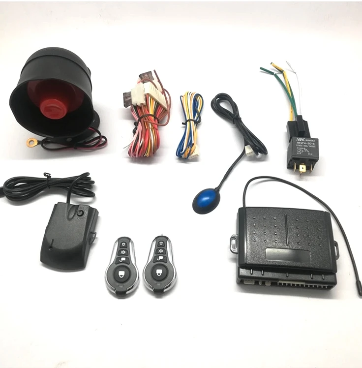 Anti-hijack keyless entry system wireless door release system security equipment 433mhz car alarm system with color box