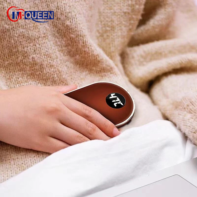 Hot Selling Mini Heater Size 5000mah Hand Warmer Power Bank With LED Digital Display Electric Rechargeable Hand Warmer For Phone