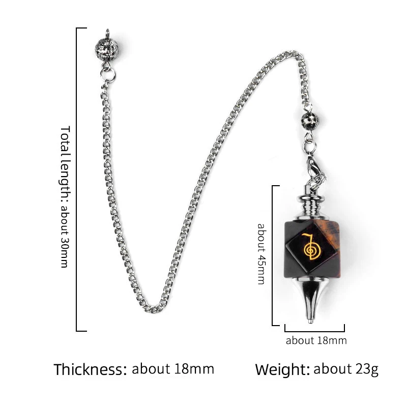 Natural Quartz Energy Stone Faceted Square Gyroscope Pendulum For Meditation Home Decor Crystal Crafts