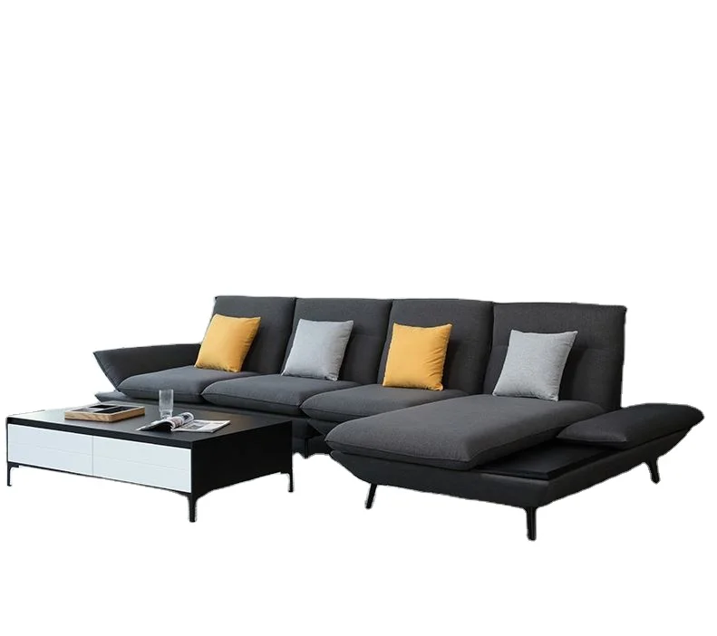 Nordic cloth art sofa sitting room guifei combination can be dismantled and washed modern simple function three-person sofa set