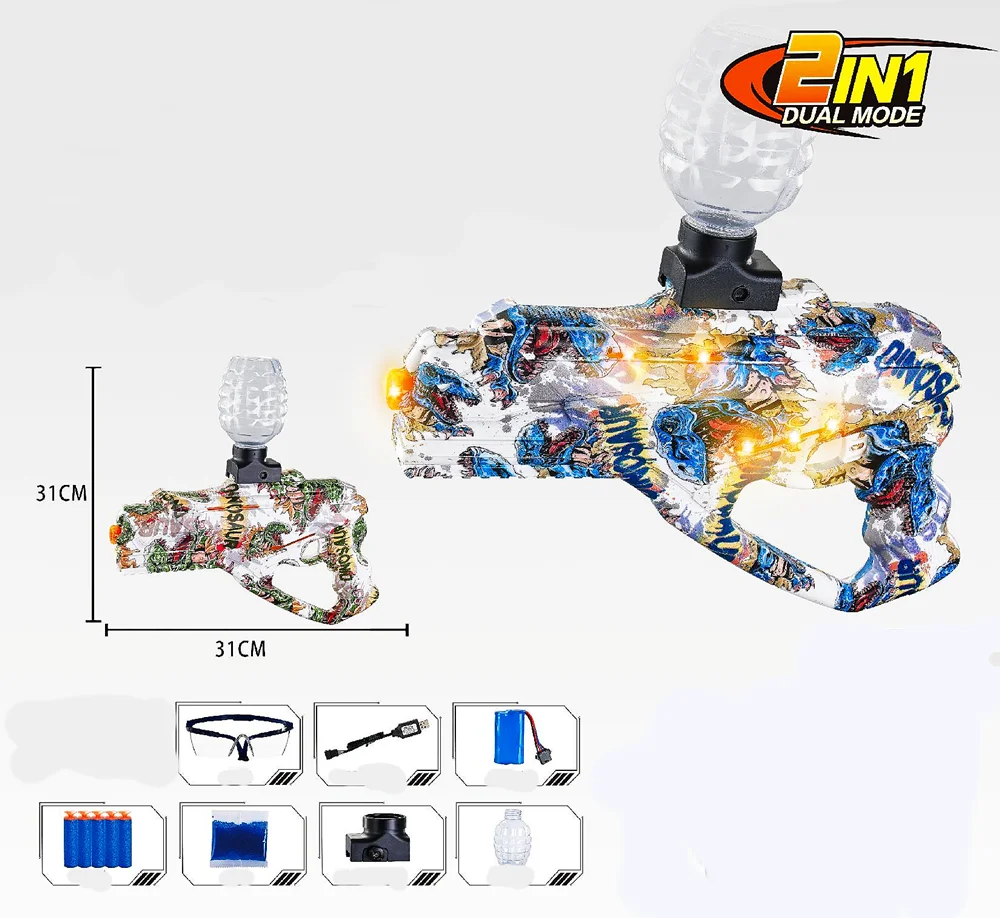 Outdoor Yard Shooting Game Automatic Toy Electric Gun Gel Ball Blaster for Boys and Girls