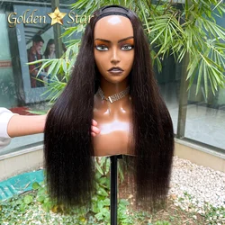 GD Hot Natural Curly Wave Brazilian 100% Human Hair U Part Wigs For Black Women Wholesale Raw Indian Virgin U Part Wigs Vendor