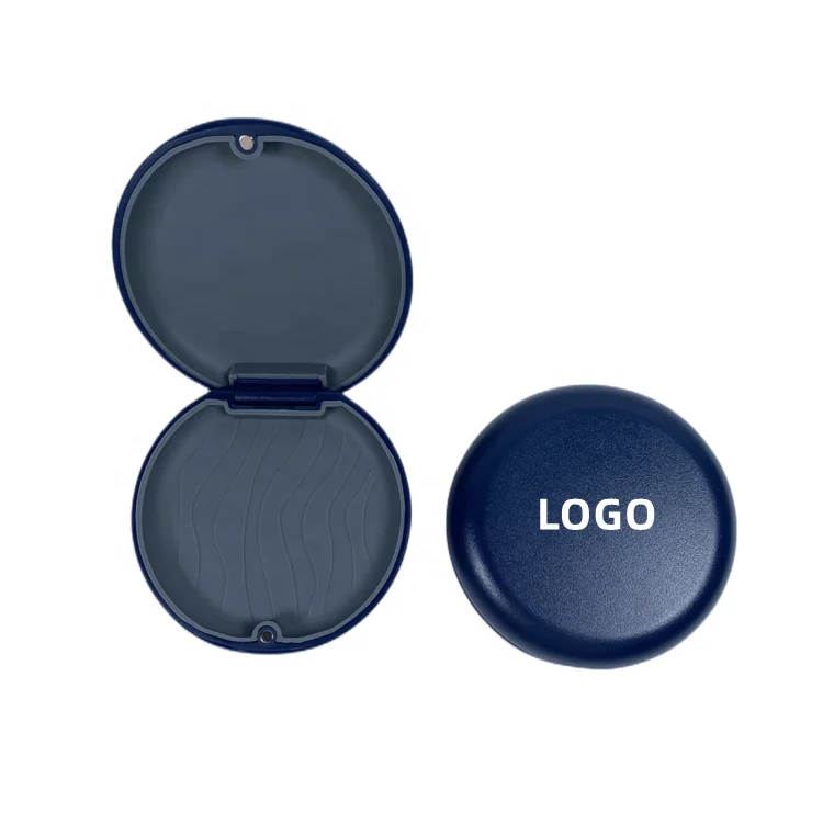 Dental Invisible Brace Storage Box Orthodontic Aligner Box with Mirror with Food Grade Silicone Pad