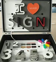 LED sign sample kit 3d letter signn with metal and acrylic for advertising