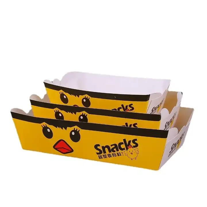 Factory Food Container Take Out Fast Food Paper Packaging Box Customize White Cardboard Fried Chicken Boxes