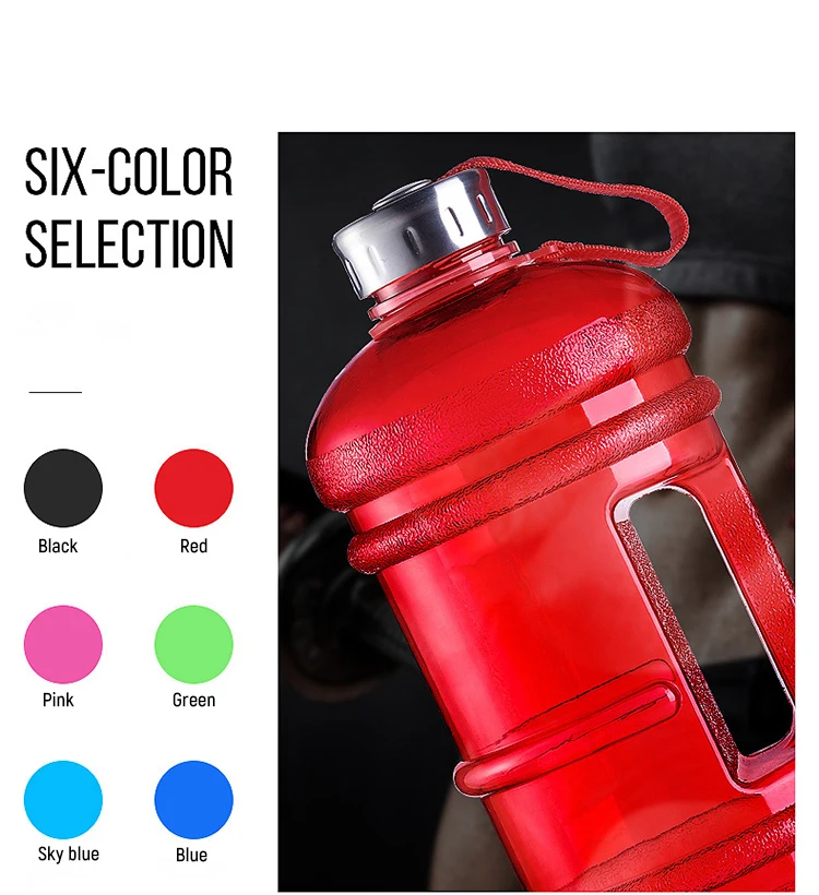 Eco-friendly 2.2 liter half gallon drink water bottles with custom logo