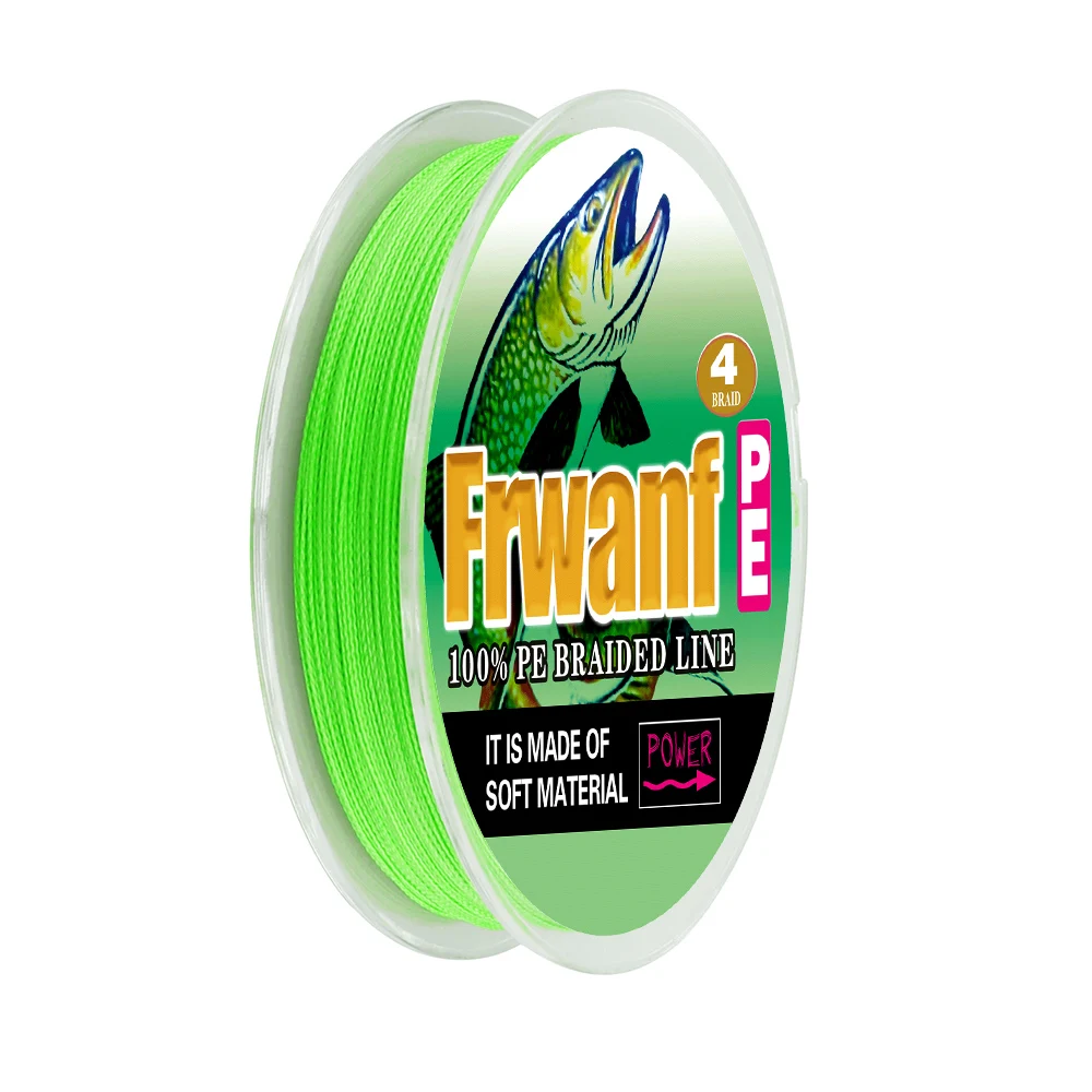 2021 NEW item  fluorescent green 4 braid fishing threads 100 /200/ 300 meter PE braided fishing line
