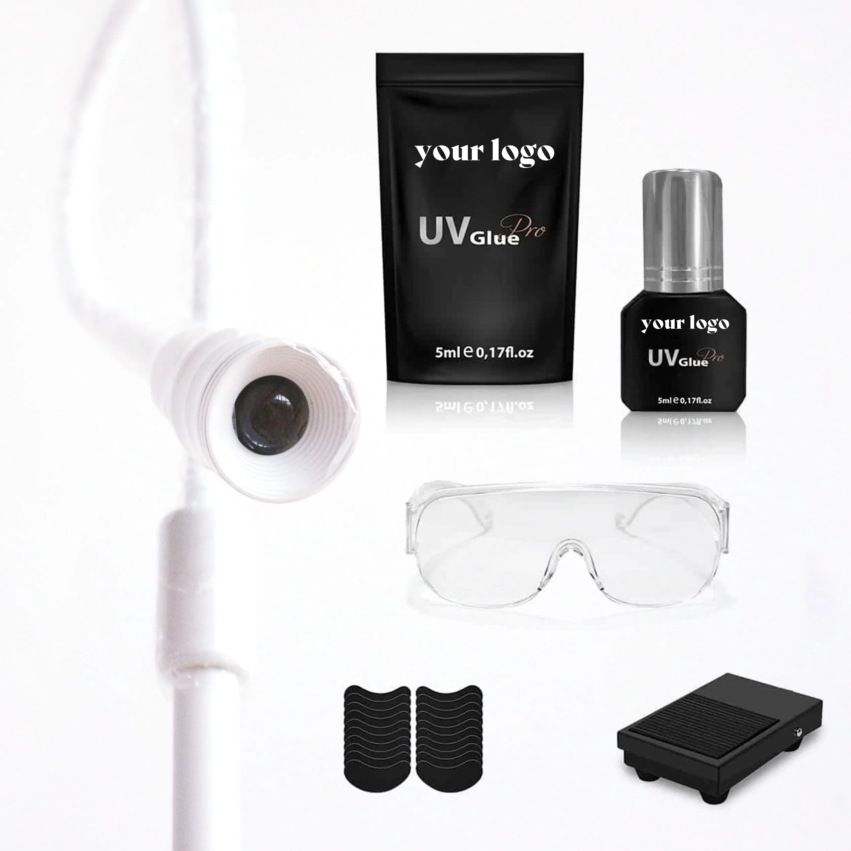 Beauty Salon Professional Eyelash Lamp UV GEL POLISH False Eyelash LED Lamp With Foot Pedal Manicure Lash Led Uv Lamp