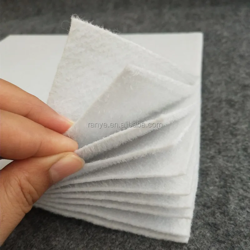 Hard Industrial felt white polyester needle punched felt tension pad for steel slitting machine