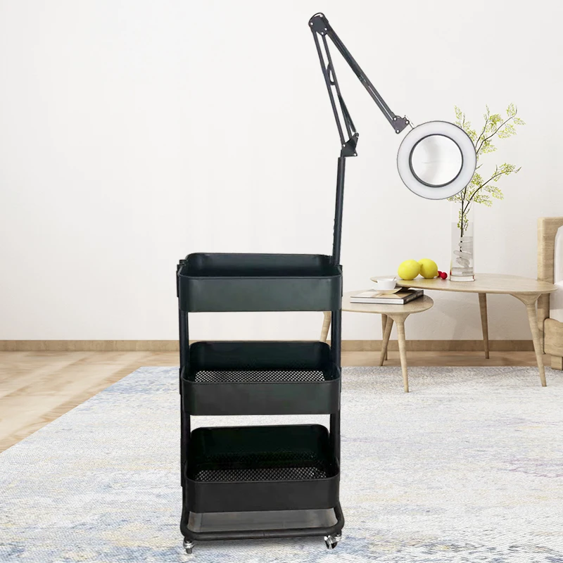 Beauty Equipments Rolling Cart Salon Cart Trolley Salon Drawer Trolley hairdressing tray cart With 24W Light