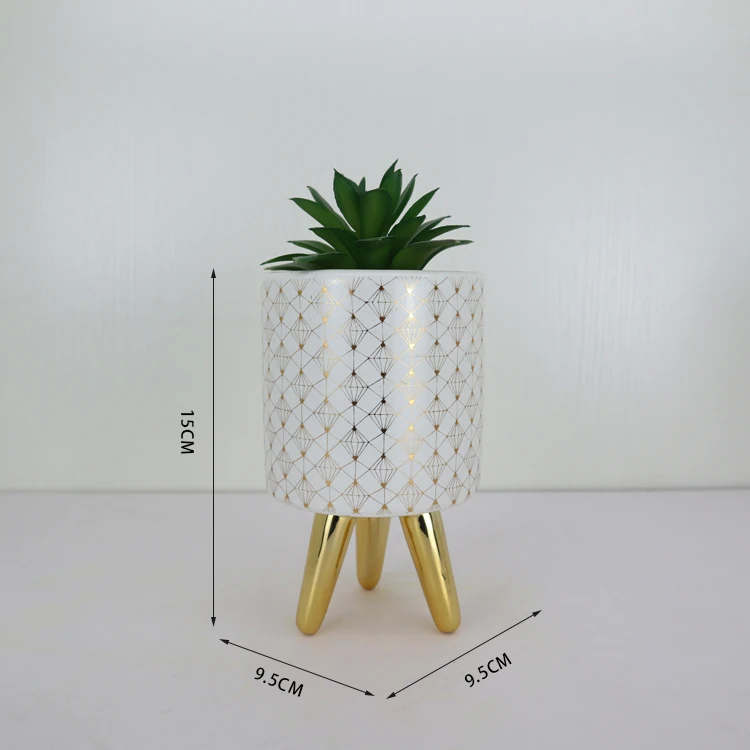 wholesale modern ceramic artificial flower pot set for home decor